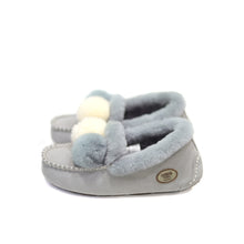 Load image into Gallery viewer, CIELE UGG TWO POMPOM MOCCASIN #GREY