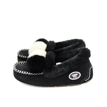 Load image into Gallery viewer, CIELE UGG TWO POMPOM MOCCASIN #BLACK