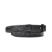 Load image into Gallery viewer, AUSTRALIAN SALTWATER CROCODILE SKIN GENUINE LEATHER BELTS #BLACK