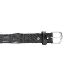 Load image into Gallery viewer, AUSTRALIAN SALTWATER CROCODILE SKIN GENUINE LEATHER BELTS #BLACK