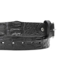 Load image into Gallery viewer, AUSTRALIAN SALTWATER CROCODILE SKIN GENUINE LEATHER BELTS #BLACK