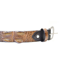 Load image into Gallery viewer, AUSTRALIAN SALTWATER CROCODILE SKIN GENUINE LEATHER BELTS #CHESTNUT