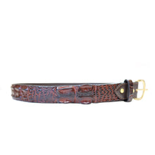 Load image into Gallery viewer, AUSTRALIAN SALTWATER CROCODILE SKIN GENUINE LEATHER BELTS #CHOCOLATE