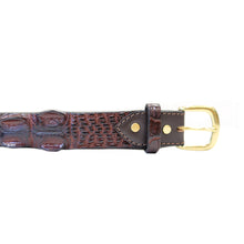 Load image into Gallery viewer, AUSTRALIAN SALTWATER CROCODILE SKIN GENUINE LEATHER BELTS #CHOCOLATE