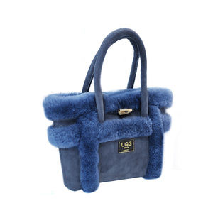 SHEEPSKIN HANDBAG #NAVY