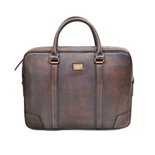 Load image into Gallery viewer, COEW LEATHER BRIEFCASE #CHOCOLATE
