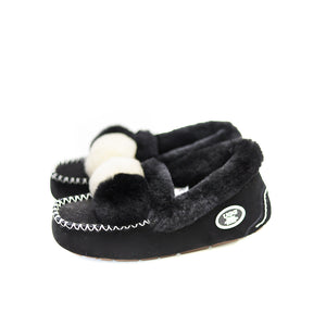 CIELE UGG TWO POMPOM MOCCASIN #BLACK