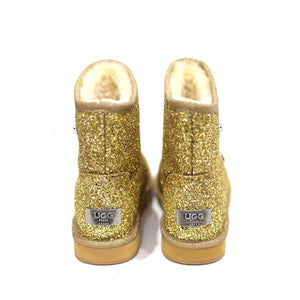 UGG CIELE BADGES CRYSTAL MINI BOOTS #gold