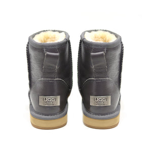 UGG CIELE WATERPROOF DOUBLE CLASSIC LEATHER MINI BOOTS (MORE COLOURS AVAILABLE)