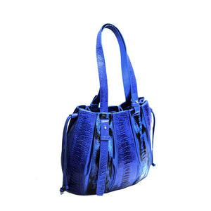 OSTRICH LEATHER BAG #BLUE