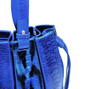 OSTRICH LEATHER BAG #BLUE