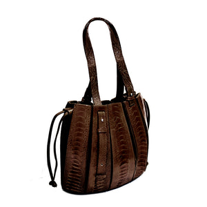 OSTRICH LEATHER BAG #CHOCO