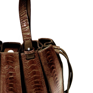 OSTRICH LEATHER BAG #CHOCO